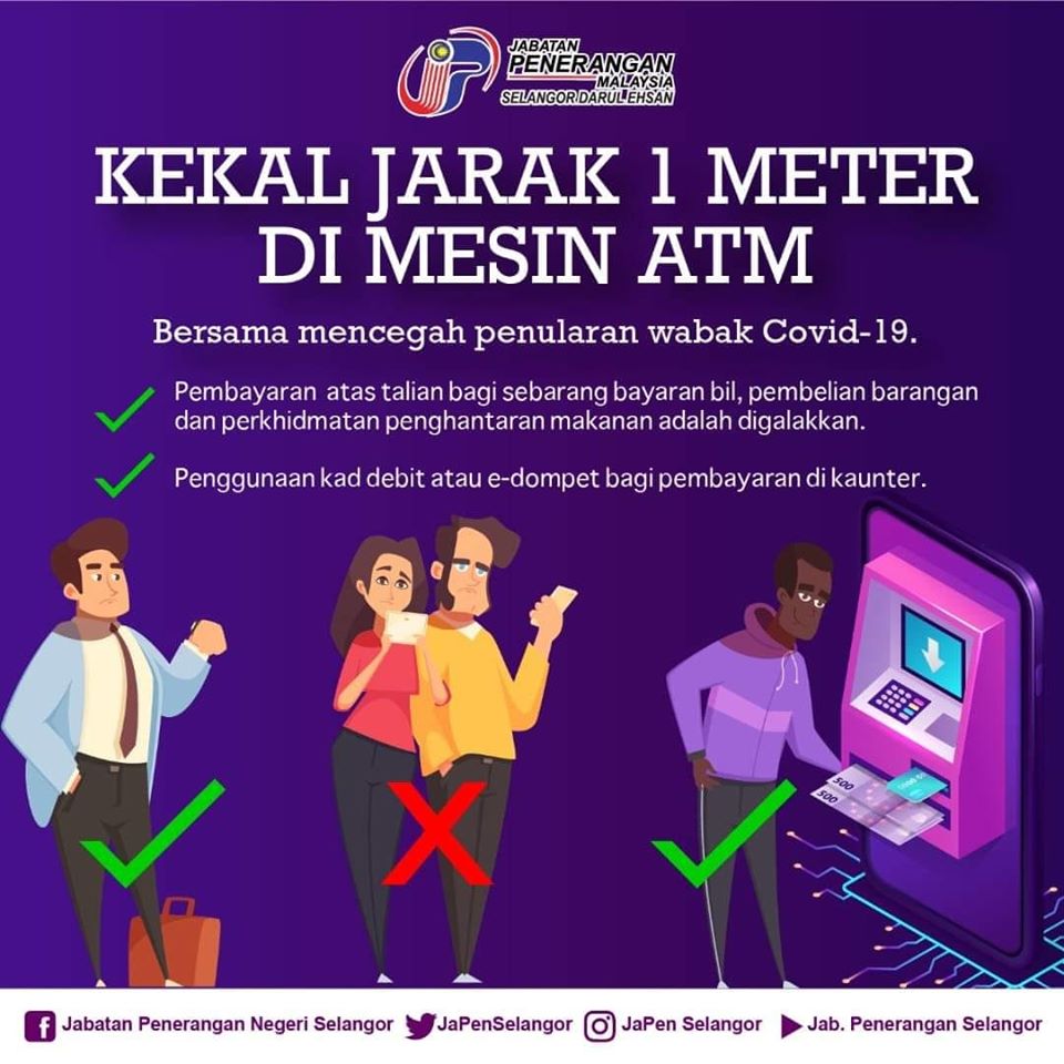 kekal jarak 1 meter atm